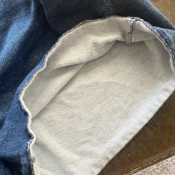 rag & bone Miramar Imitation Denim Print French Terry Shorts w/Side Pockets. Lrg - Picture 6 of 10